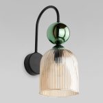 Настенный светильник со стеклянным плафоном 11143 Sophia Green Cognac