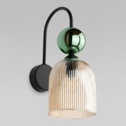 Настенный светильник со стеклянным плафоном 11143 Sophia Green Cognac