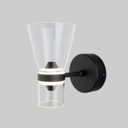 Настенный светодиодный светильник со стеклянным плафоном 201053 LED черный