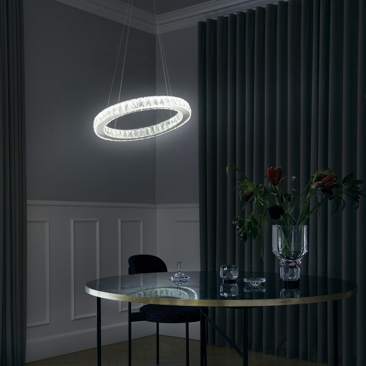 LED ջահ բյուրեղապակով 90023/1 քրոմ - Image 4