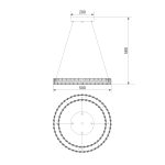 LED ջահ բյուրեղապակով 90023/1 քրոմ - Image 8