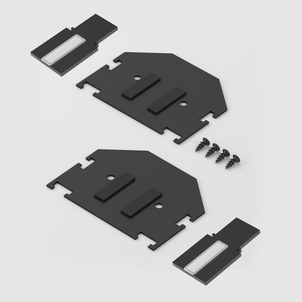 Slim Magnetic Խցանների հավաքածու ձգվող առաստաղի շինատարի համար՝ վերջային և ներքին (սև) 85233/00 - Image 3