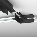 Slim Magnetic Коннектор угловой для встраиваемого шинопровода под ГКЛ 9,5мм (черный) 85214/00