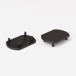 Slim Magnetic Заглушка для шинопровода Round (черный) (2шт) 85134/00 — изображение 2