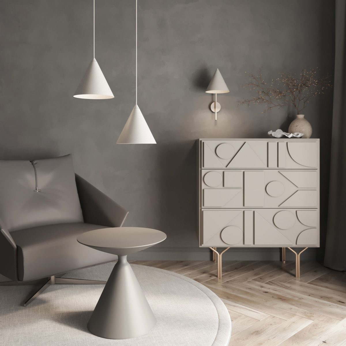 Լուսատու պատային 11089 CONO BEIGE - Image 2