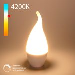 Светодиодная лампа "Свеча на ветру" Dimmable CW35 7W 4200K E14 BLE1450