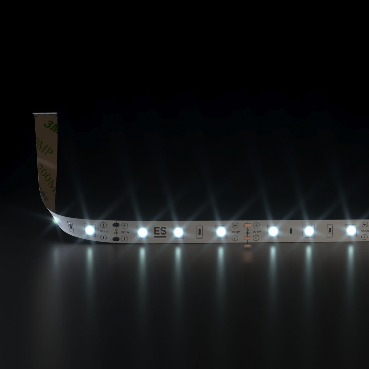Светодиодная лента 12 В 4,8 Вт/м 60 Led/м 2835 IP20, холодный белый 6500К, 5 м Лента светодиодная 12V 4,8W 60Led 2835 IP20 холодный белый, 5м — изображение 2