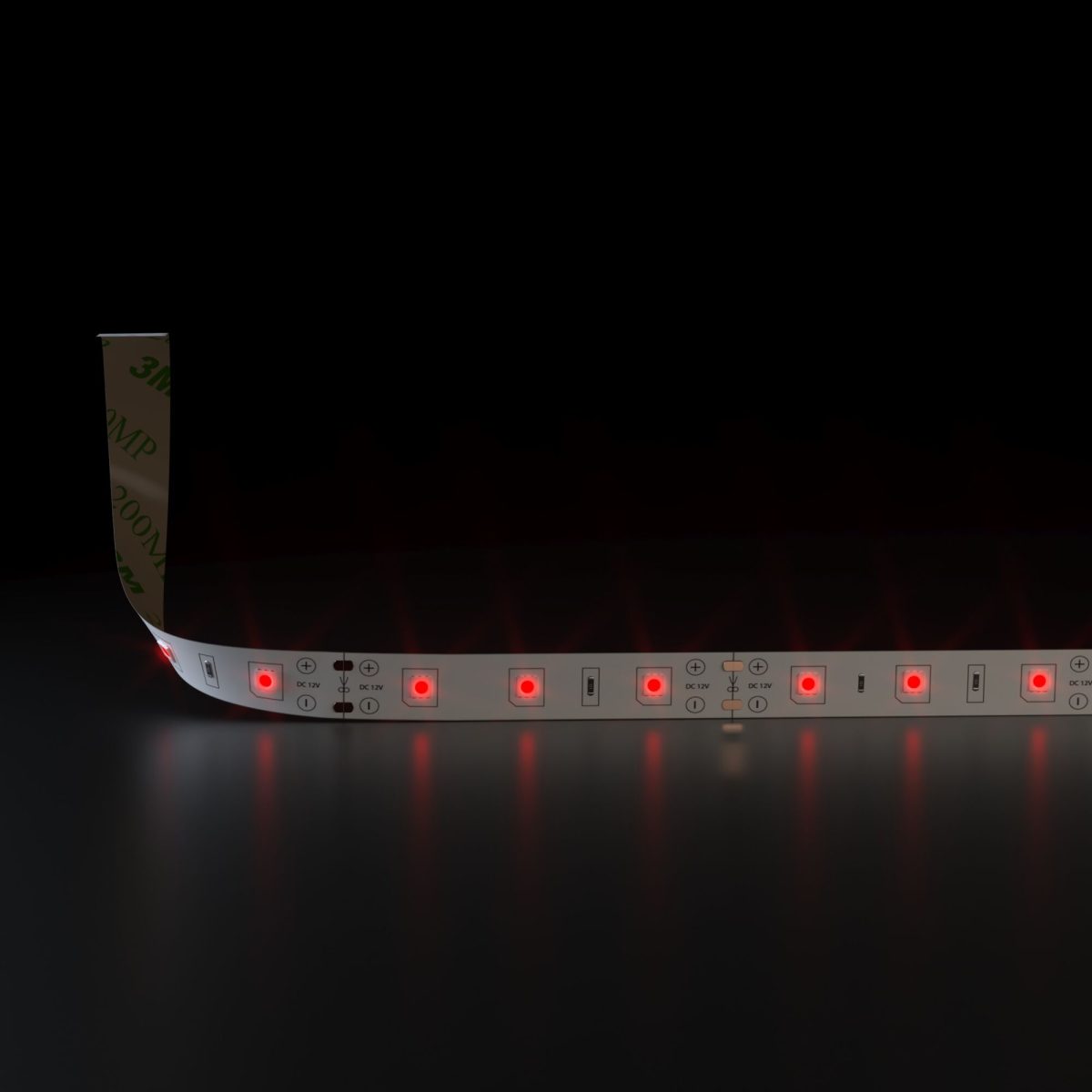 Светодиодная лента 12 В 4,8 Вт/м 60 Led/м 2835 IP20, красный, 5 м Лента светодиодная 12V 4,8W 60Led 2835 IP20 красный, 5м — изображение 2