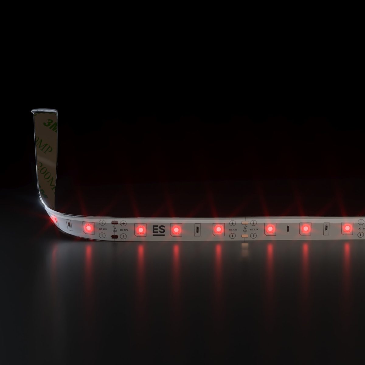 Светодиодная лента 12 В 4.8 Вт/м 60 Led/м 2835 IP65, красный, 5 м Лента светодиодная 12V 4,8W 60Led 2835 IP65 красный, 5м — изображение 2