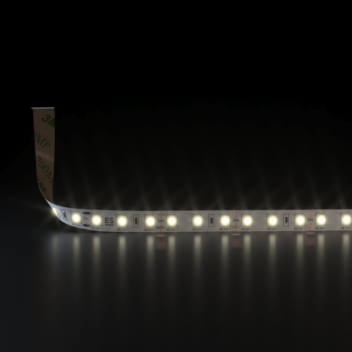 Светодиодная лента 12 В 9,6 Вт/м 120 Led/м 2835 IP20, теплый белый 3300К, 5 м Лента светодиодная 12V 9,6W 120Led 2835 IP20 теплый белый, 5м — изображение 2