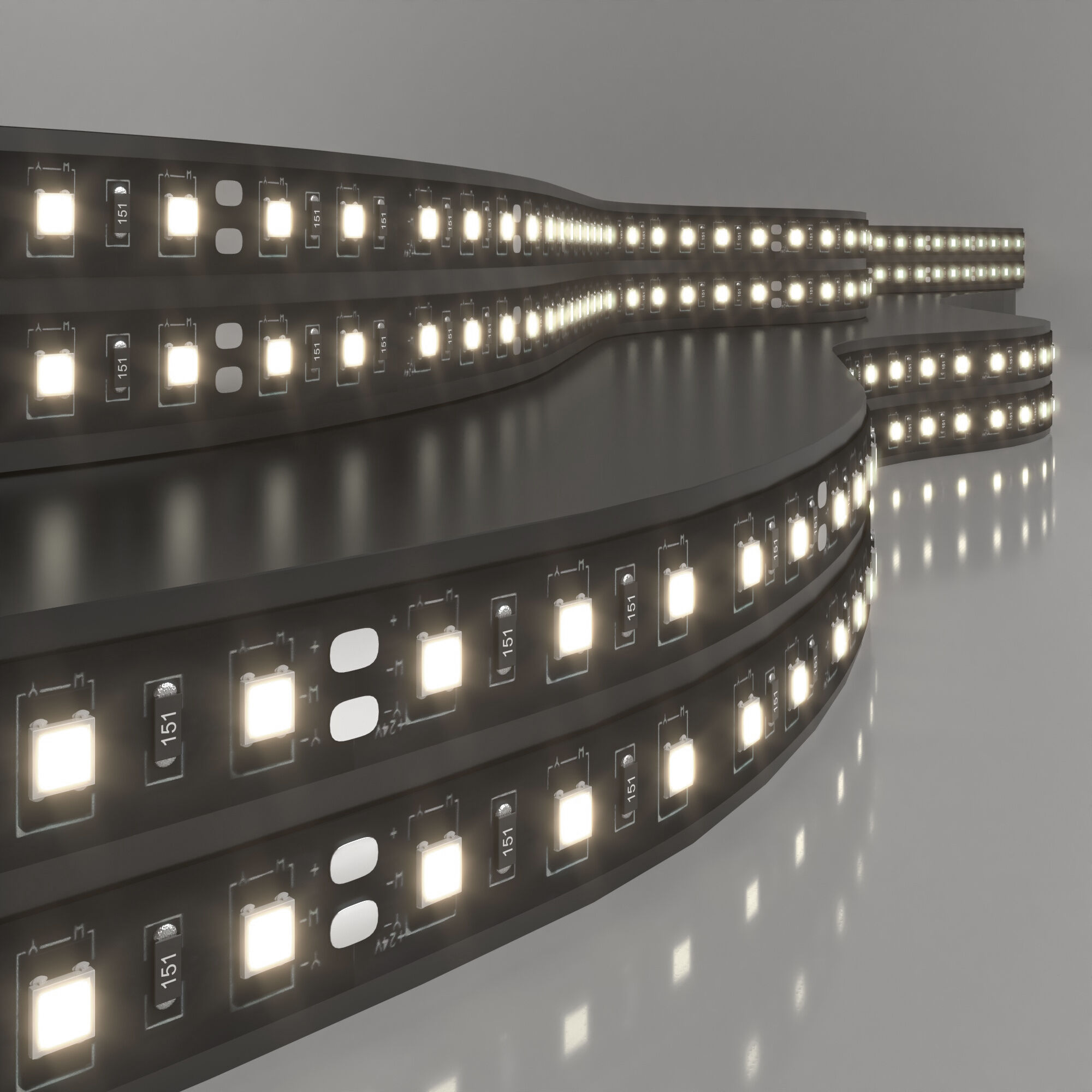 svetodiodnaya-lenta-120-led-9-6-vt-ip20-4200k-dnevnoy-belyy-5-m-2835-24v-120led-9-6w-ip20-black-a063873-0001.jpg Светодиодная лента 120 Led 9,6 Вт IP20, 4200K дневной белый, 5 м 2835 24V 120Led 9,6W IP20 Black — изображение 1