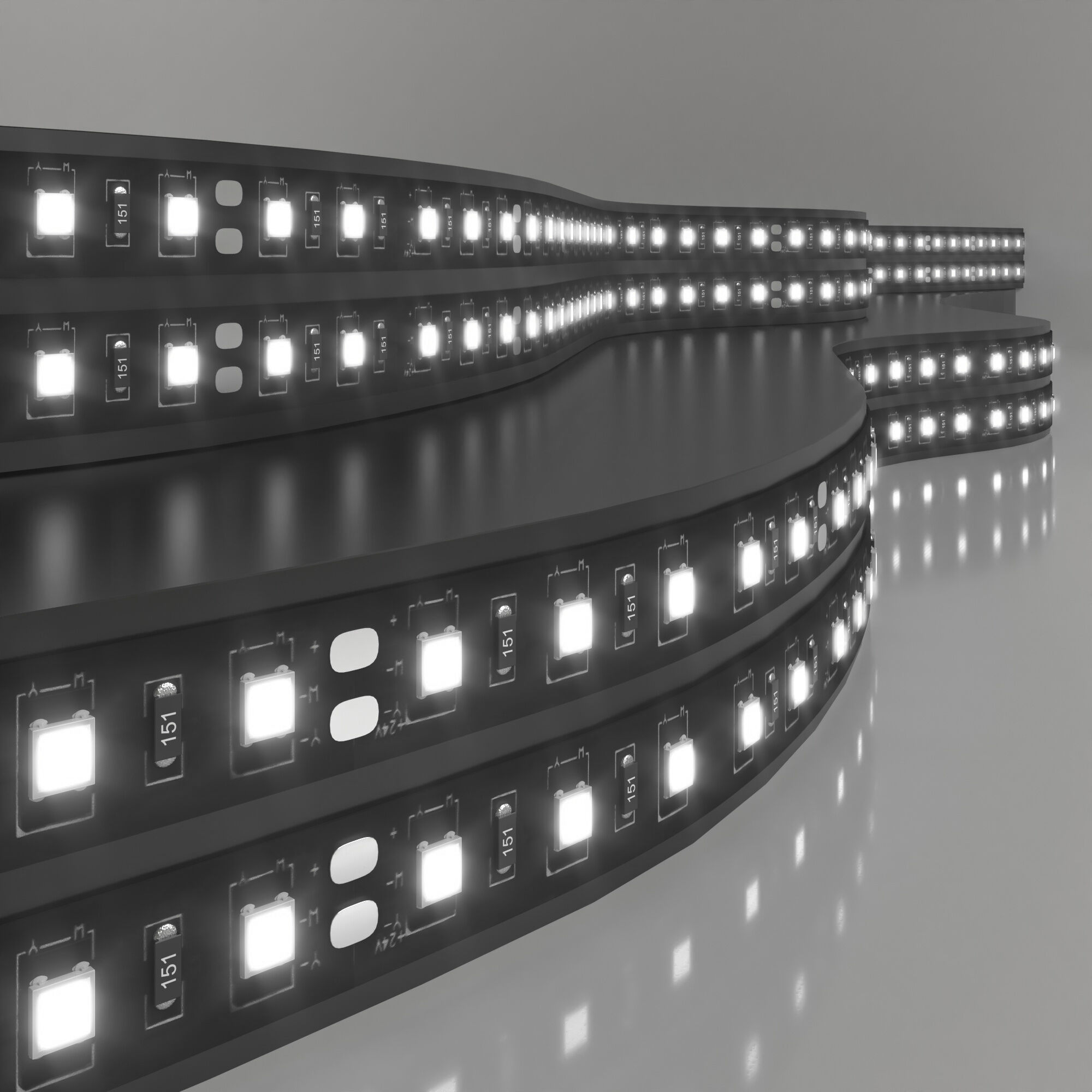 svetodiodnaya-lenta-120-led-9-6-vt-ip20-6500k-kholodnyy-belyy-5-m-2835-24v-120led-9-6w-ip20-black-a063874-0001.jpg Светодиодная лента 120 Led 9,6 Вт IP20, 6500K холодный белый, 5 м 2835 24V 120Led 9,6W IP20 Black — изображение 1