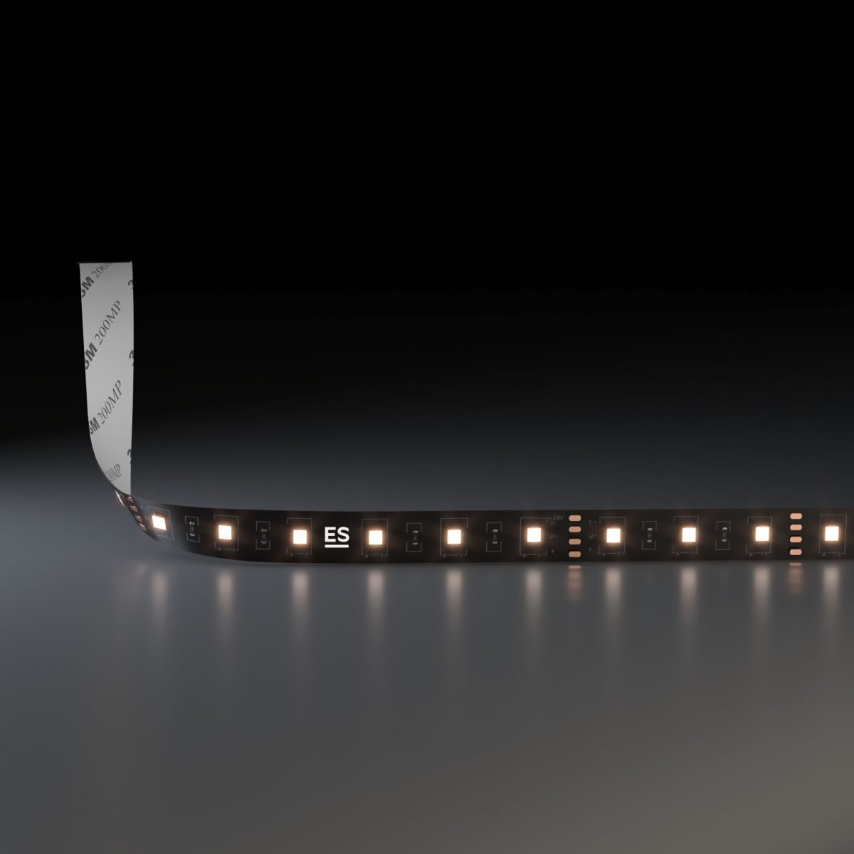 Светодиодная лента 24 В 14,4 Вт/м 60 Led/м 5050 IP20, дневной белый 4200K, Black, 5 м Лента светодиодная 24V 14,4W 60Led 5050 IP20 дневной белый, Black, 5м — изображение 2