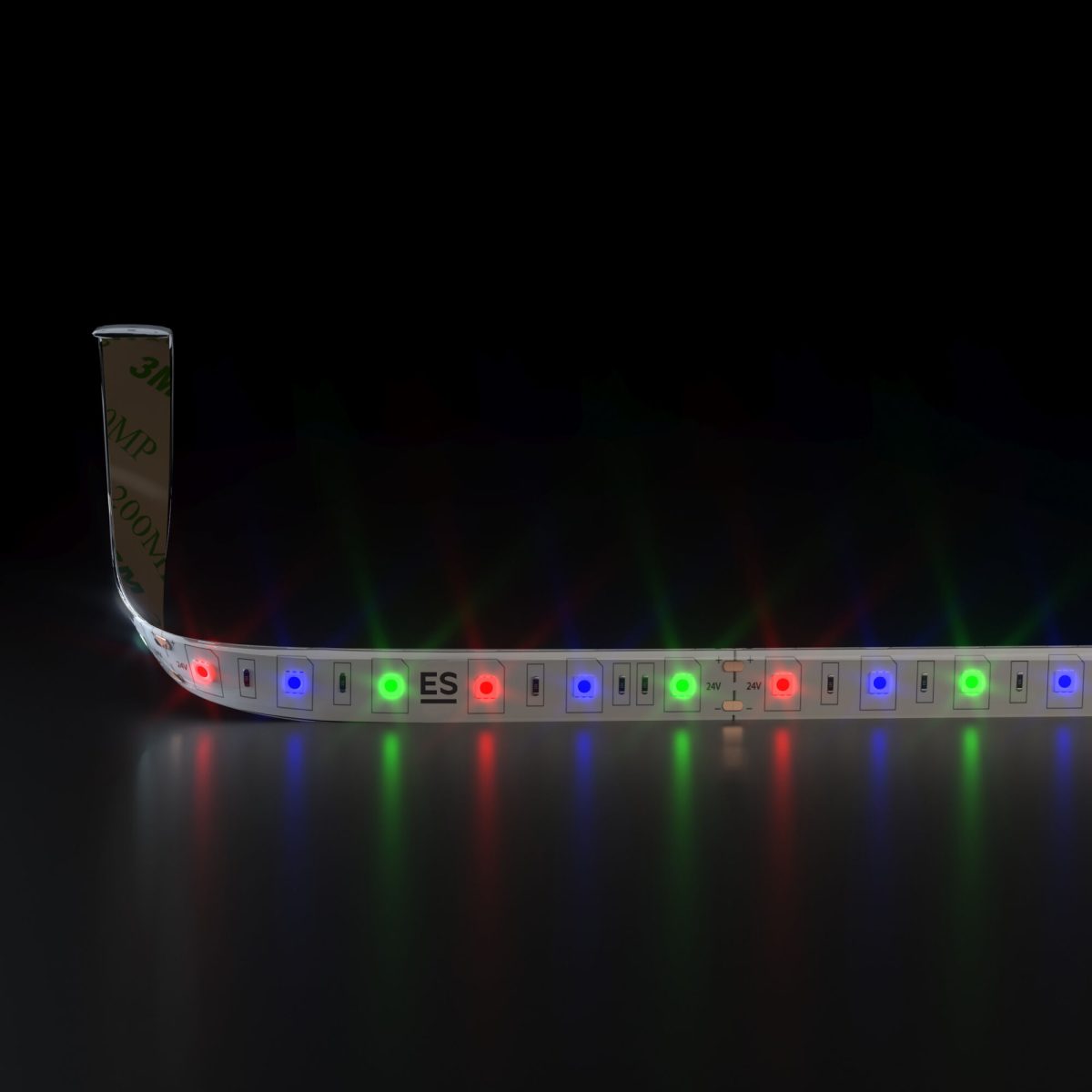 Светодиодная лента 24 В 14,4 Вт/м 60 Led/м 5050 IP65, RGB, 5 м Лента светодиодная 24V 14,4W 60Led 5050 IP65 RGB, 5м — изображение 2