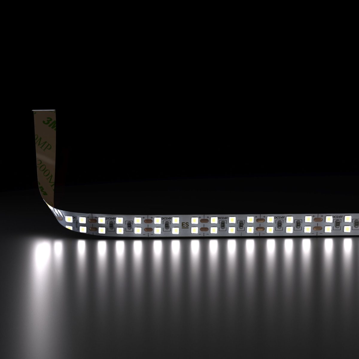Светодиодная лента 240 LED 18 Вт IP20 двухрядная 6500К холодный белый 2835 24V 240Led 18W IP20 — изображение 2