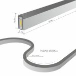 Гибкий неон LS001 220V 9.6W 120Led 2835 IP67 односторонний зеленый, 50 м — изображение 7