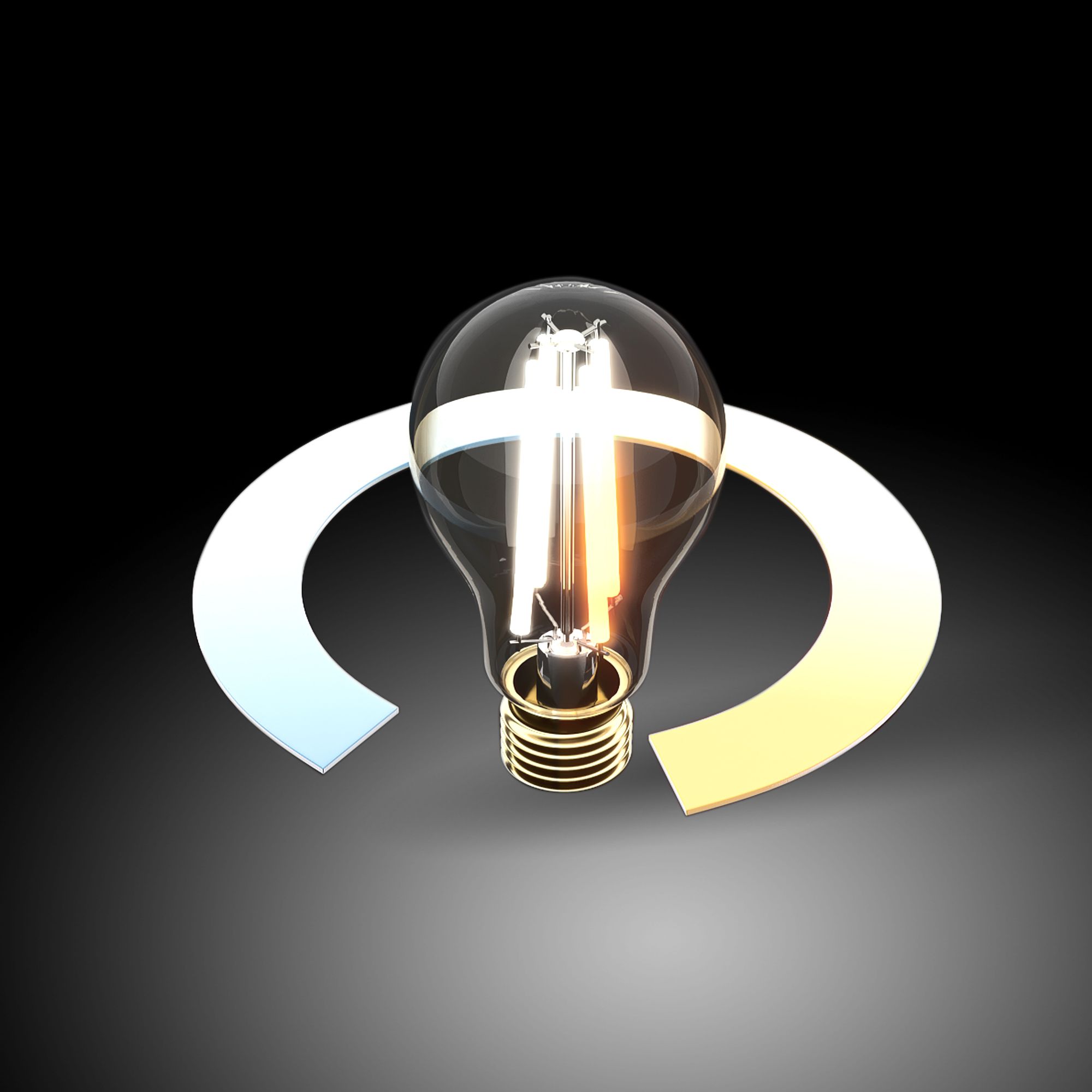 umnaya-filamentnaya-svetodiodnaya-lampa-ble2754-a055920-0001.jpg Умная лампа Classic F А60 Е27 6,5W 3300К-6500К CCT+DIM (BLE2754) — изображение 1