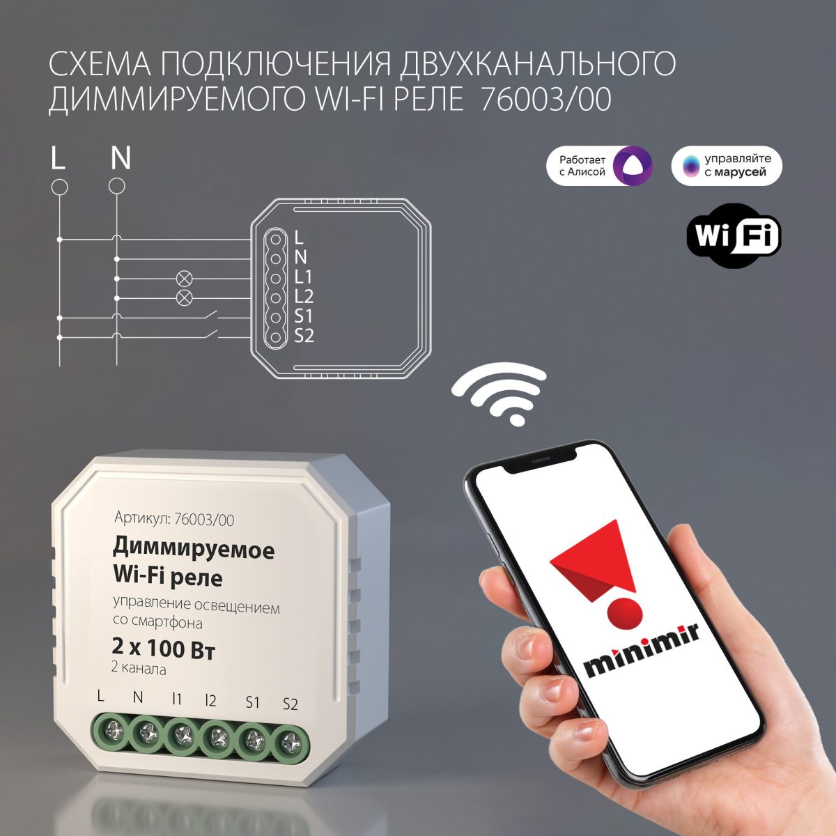 76003/00 диммируемое реле Умный дом — изображение 2