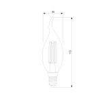 Филаментная светодиодная лампа "Свеча на ветру" C35 9W 4200K E14 BLE1430 — изображение 3