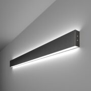 Линейный светодиодный накладной двусторонний светильник 103см 40W 6500K черная шагрень (101-100-40-103)