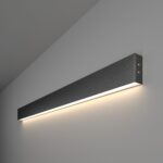 Линейный светодиодный накладной односторонний светильник 103см 20W 4200K черная шагрень (101-100-30-103)