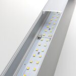 Линейный светодиодный накладной односторонний светильник 103см 20W 6500K матовое серебро (101-100-30-103) — изображение 5