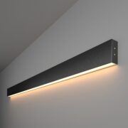 Գծային վրադիր միակողմանի LED լուսատու 128սմ 25W 3000K սև շագրեն (101-100-30-128)