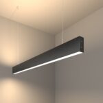 Գծային LED կախովի երկկողմանի լուսատու 103սմ 40W 4200K սև շագրեն (101-200-40-103)