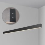 Линейный светодиодный подвесной двусторонний светильник 128см 50W 3000K черная шагрень (101-200-40-128) — изображение 3