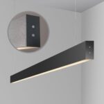 Линейный светодиодный подвесной двусторонний светильник 128см 50W 3000K черная шагрень (101-200-40-128) — изображение 4
