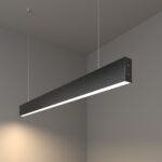 Линейный светодиодный подвесной односторонний светильник 103см 20W 4200K черная шагрень (101-200-30-103)