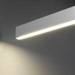 Линейный светодиодный подвесной односторонний светильник 103см 20W 6500K матовое серебро (101-200-30-103) — изображение 2