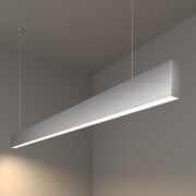 Գծային LED կախովի միակողմանի լուսատու 128սմ 25W 4200K մատե արծաթագույն (101-200-30-128)