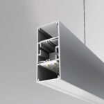 Գծային LED կախովի միակողմանի լուսատու 128սմ 25W 4200K մատե արծաթագույն (101-200-30-128) - Image 4