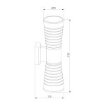 Настенный светодиодный светильник Tube double черный IP54 1502 TECHNO LED — изображение 4