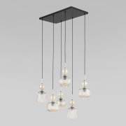 Подвесной светильник с плафоном из фактурного стекла 11044 Sophia Cognac