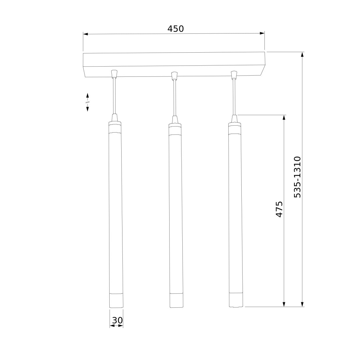 Подвесной светодиодный светильник 50133/3 LED бронза — изображение 5