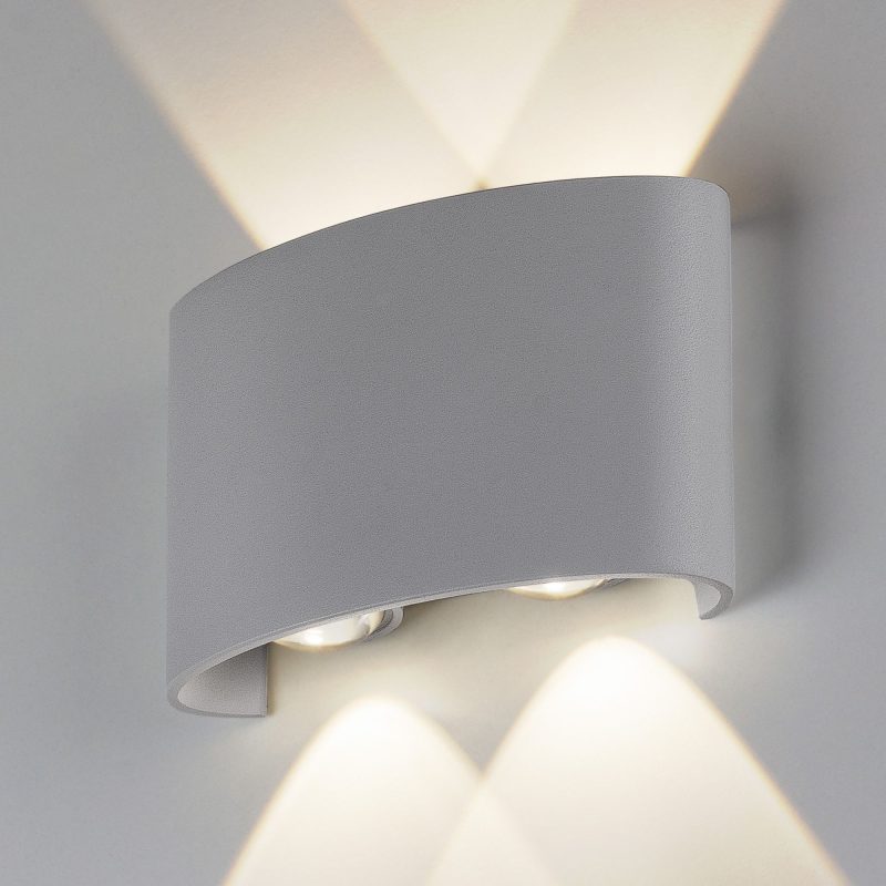 Пылевлагозащи<wbr>щенный светодиодный светильник Twinky Double серый IP54 1555 Techno LED серый