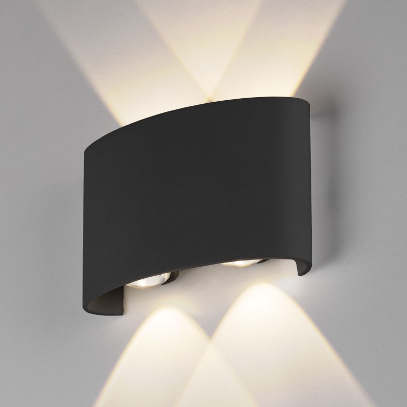 Пылевлагозащищенный светодиодный светильник Twinky Double чёрный IP54 1555 TECHNO LED
