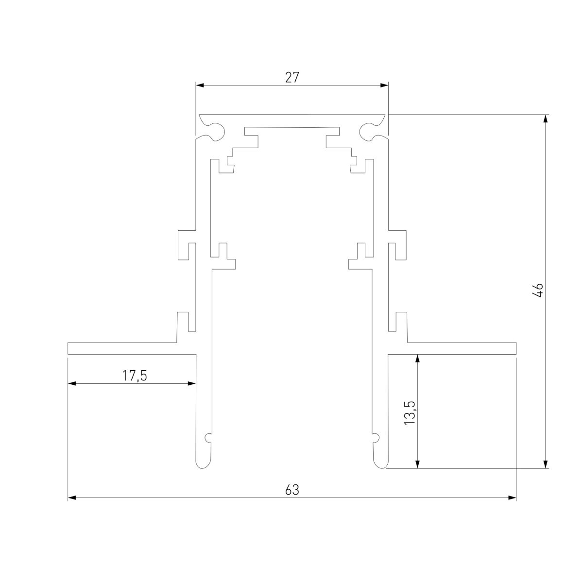 Slim Magnetic Շինահաղորդիչ ներկառուցվող ԳԿԼ-ի համար 12,5մմ (սպիտակ) (2մ) 85207/00 85207/00 - Image 4