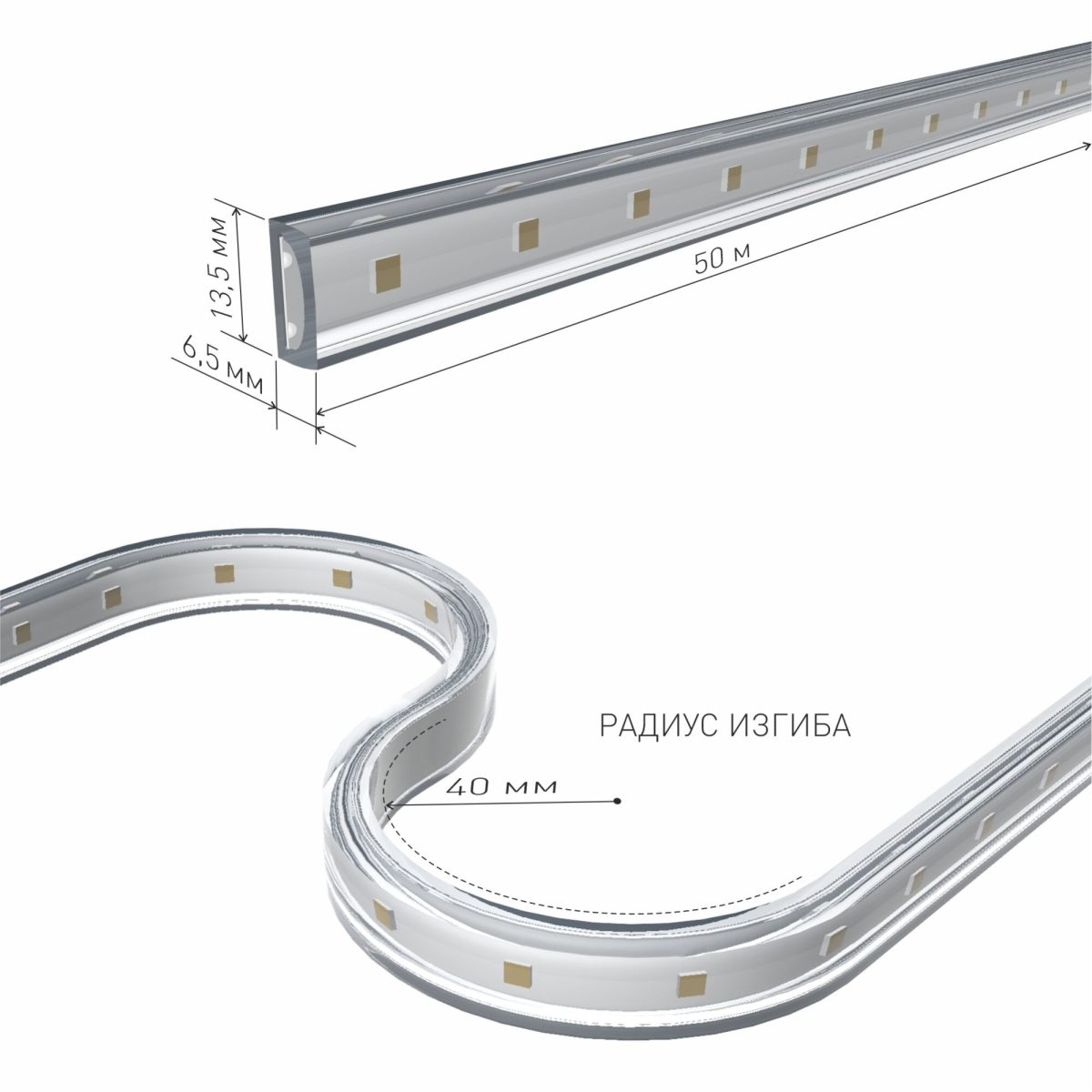 Светодиодная лента 220 В 8 Вт/м 60 Led/м 2835 IP65, дневной белый 4200K, 50 м Лента светодиодная 220V 8W 60Led 2835 IP65 дневной белый, 50 м — изображение 2