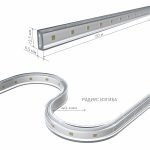 Светодиодная лента 220 В 8 Вт/м 60 Led/м 2835 IP65, дневной белый 4200K, 50 м Лента светодиодная 220V 8W 60Led 2835 IP65 дневной белый, 50 м — изображение 2