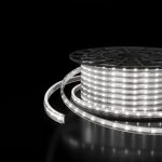 Светодиодная лента 220 В 8 Вт/м 60 Led/м 2835 IP65, холодный белый 6500K, 50 м Лента светодиодная 220V 8W 60Led 2835 IP65 холодный белый, 50 м