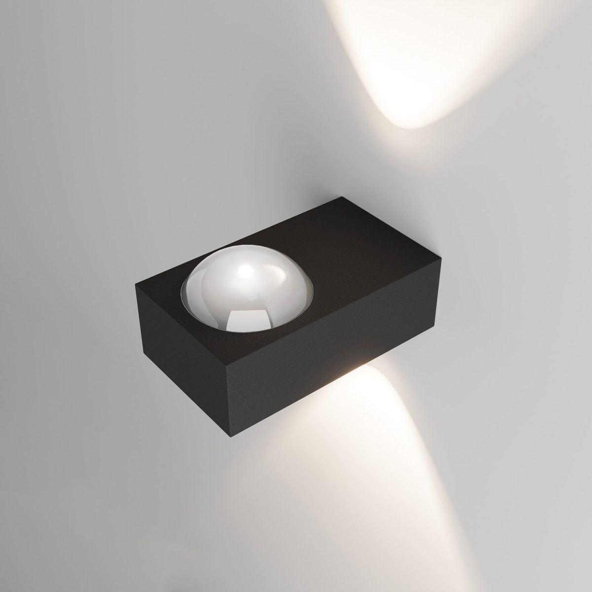 Արտաքին պատային լուսատու LED-ներով Lenses սև 35191/W - Image 3