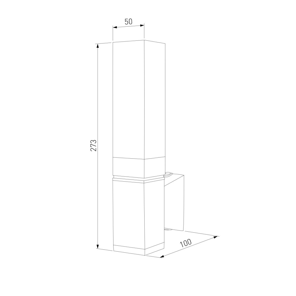 Արտաքին պատային LED լուսատու Սև IP54 1534 TECHNO LED - Image 4