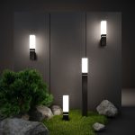 Արտաքին պատային LED լուսատու Սև IP54 1534 TECHNO LED - Image 2