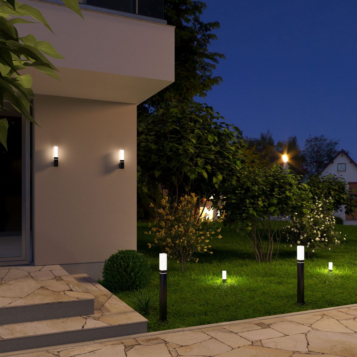 Արտաքին պատային LED լուսատու Սև IP54 1534 TECHNO LED - Image 3