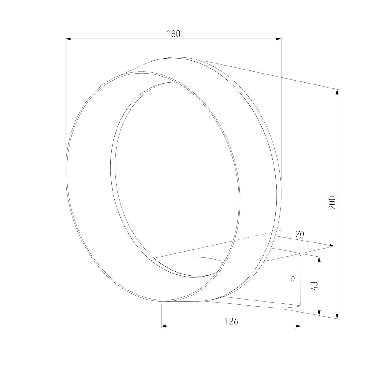 Уличный настенный светодиодный светильник Ring IP54 1710 TECHNO LED белый — изображение 5