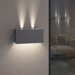 Уличный настенный светодиодный светильник с лучами WINNER DOUBLE LED IP54 35137/W серый — изображение 7